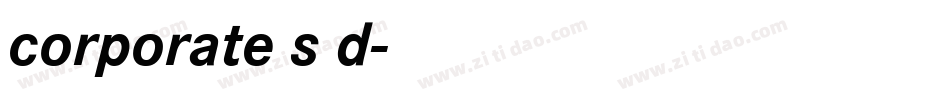 corporate s d字体转换